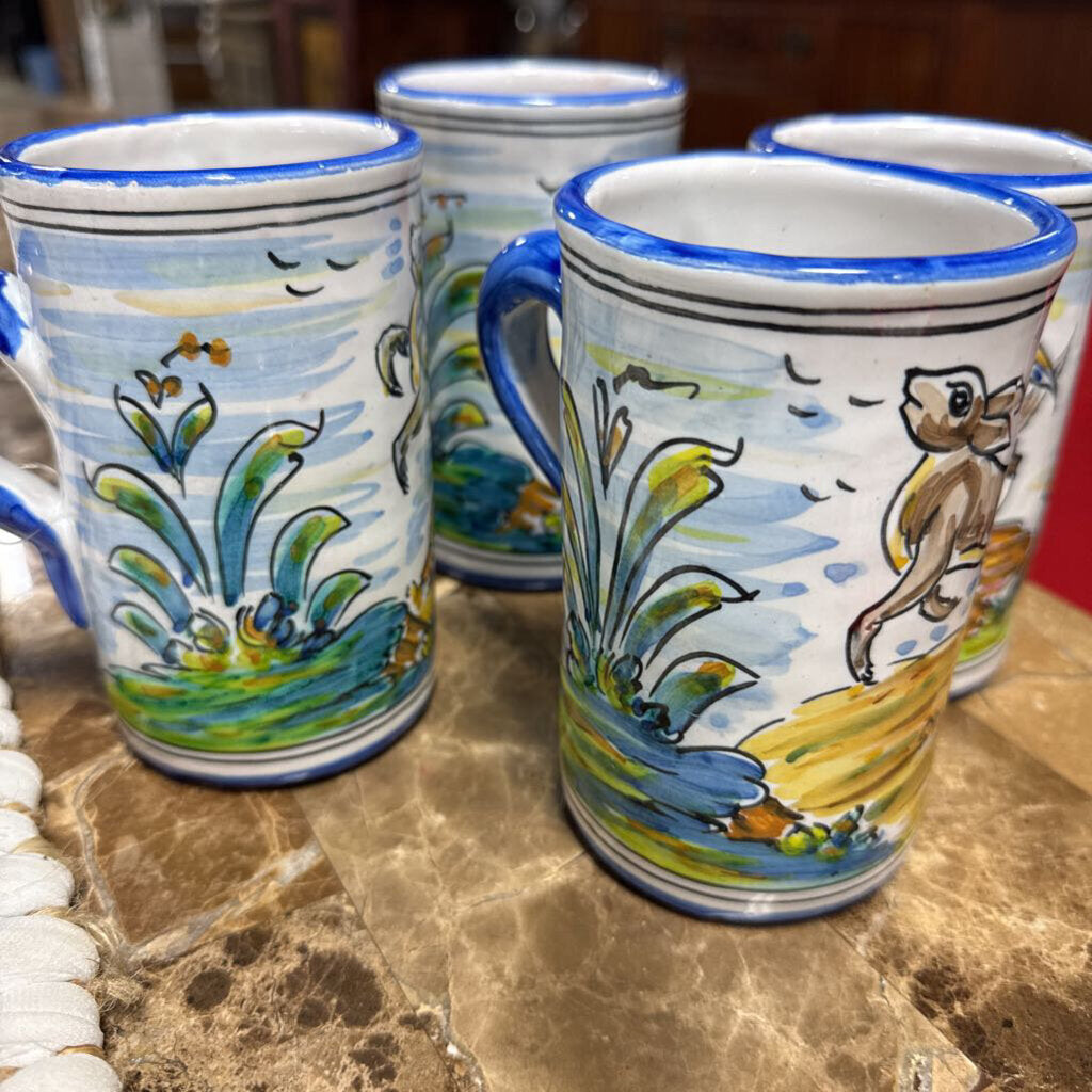Talavera Mexican Ceramic Mugs 4 PC