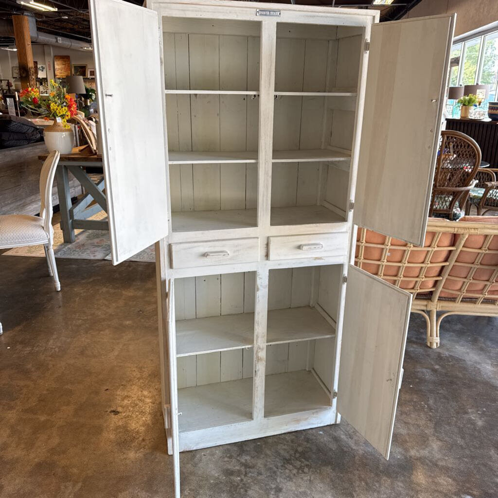 Rustic Farmhouse Pantry Cabinet 29.75 X 12.75 X 65