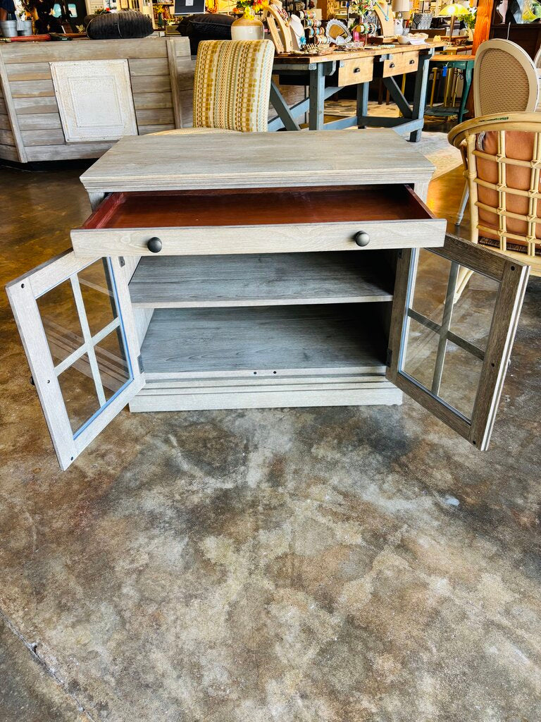 Double Glass Door Cabinet 35 X 22 X 30.5