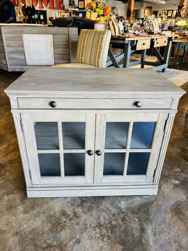 Double Glass Door Cabinet 35 X 22 X 30.5