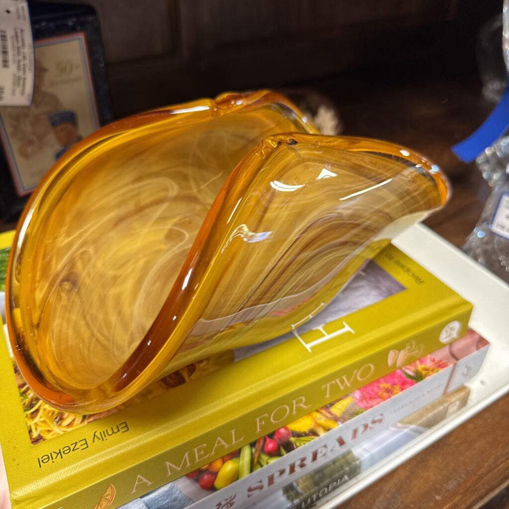 Vintage Glass Murano Sculptural Bowl