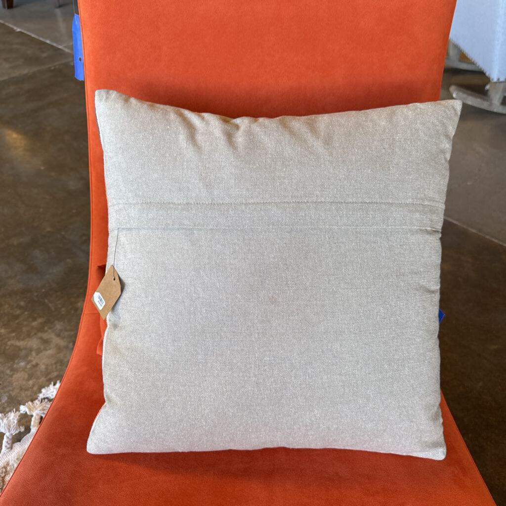 Embroidered IKAT Orange & Blue