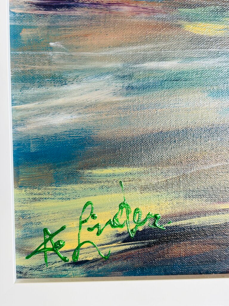 Signed Landscape Oil Painting 37.5 X 25.5
