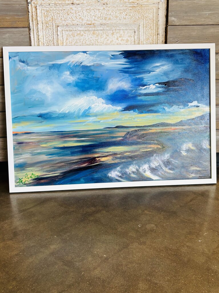 Signed Landscape Oil Painting 37.5 X 25.5