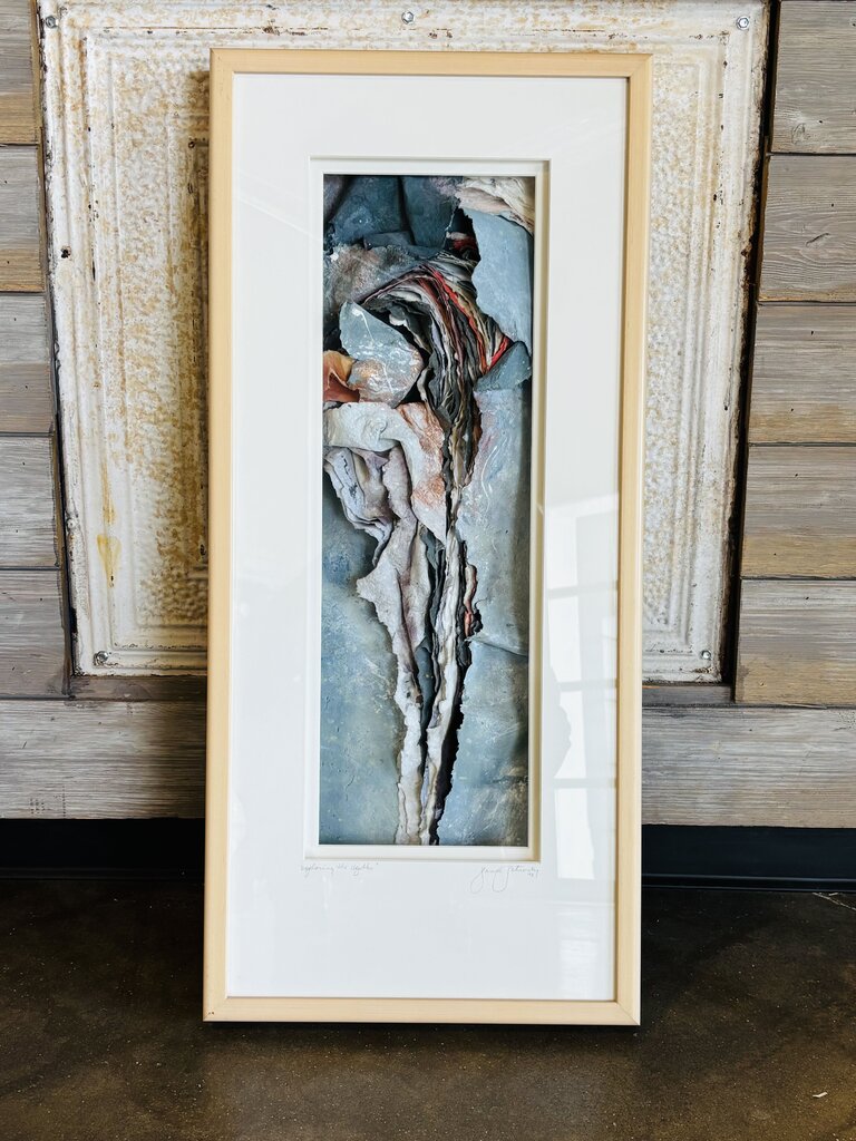 Torn Paper Jeanne Petrosky Shadow Box Framed Art