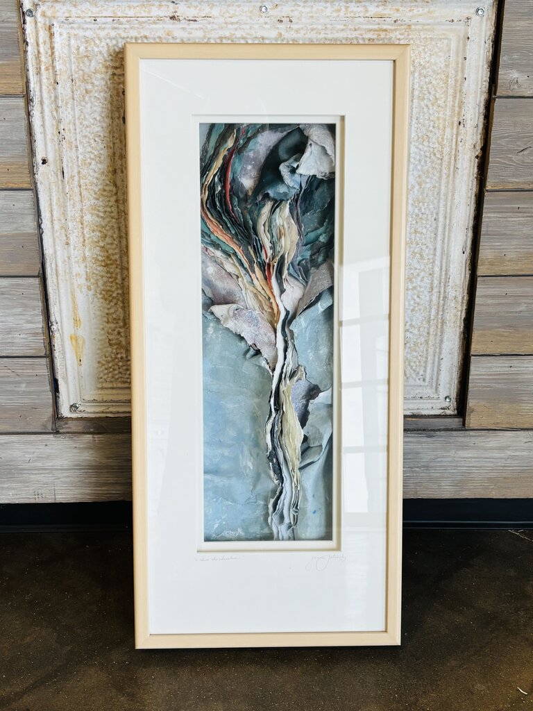 Torn Paper Jeanne Petrosky Shadow Box Framed Art