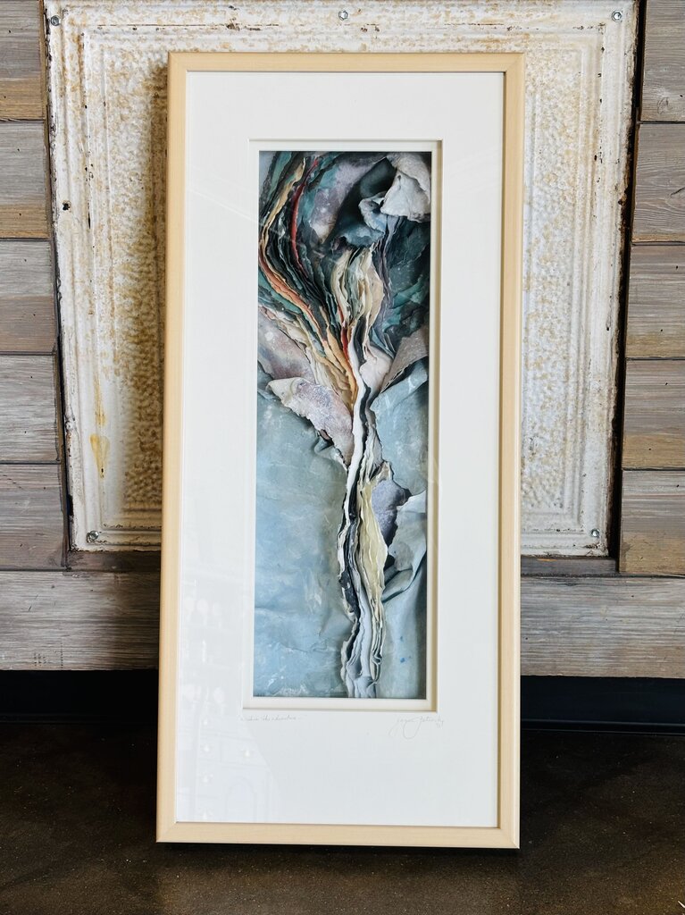 Torn Paper Jeanne Petrosky Shadow Box Framed Art