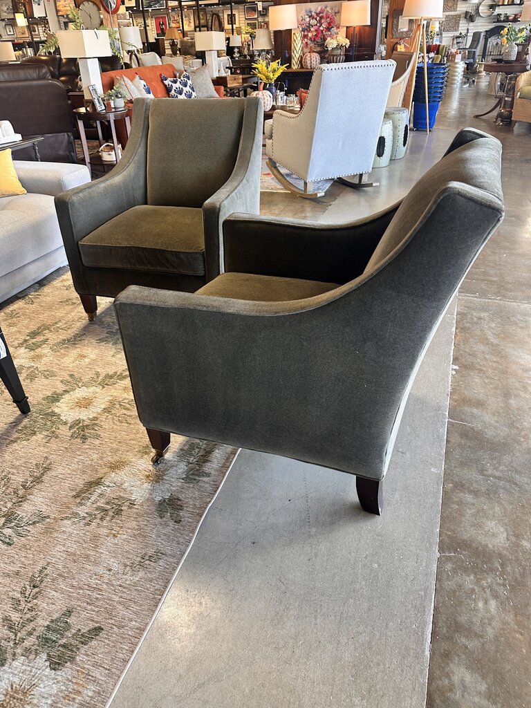 Lee Industries Velvet Club Chair