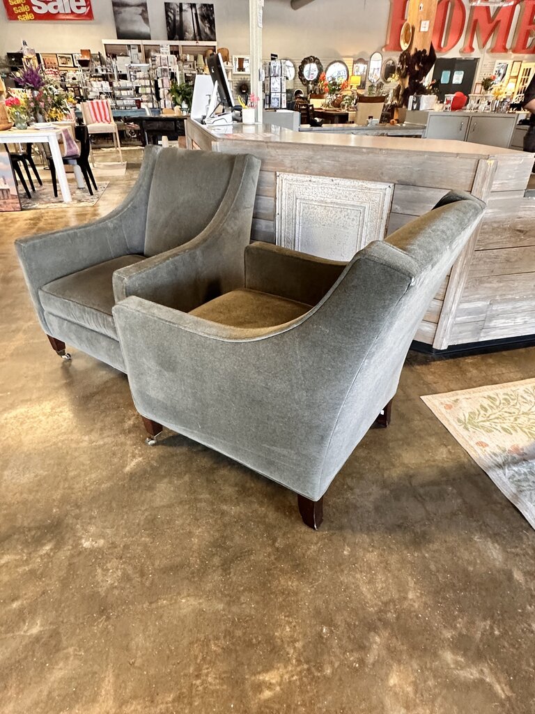 Lee Industries Velvet Club Chair