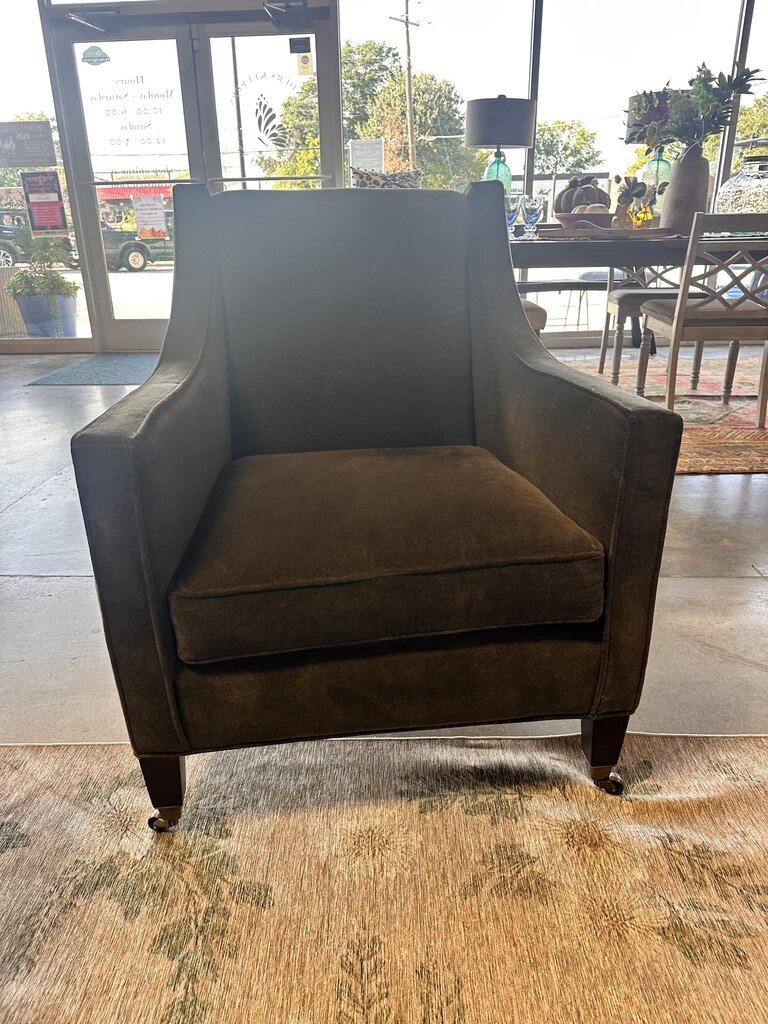 Lee Industries Velvet Club Chair