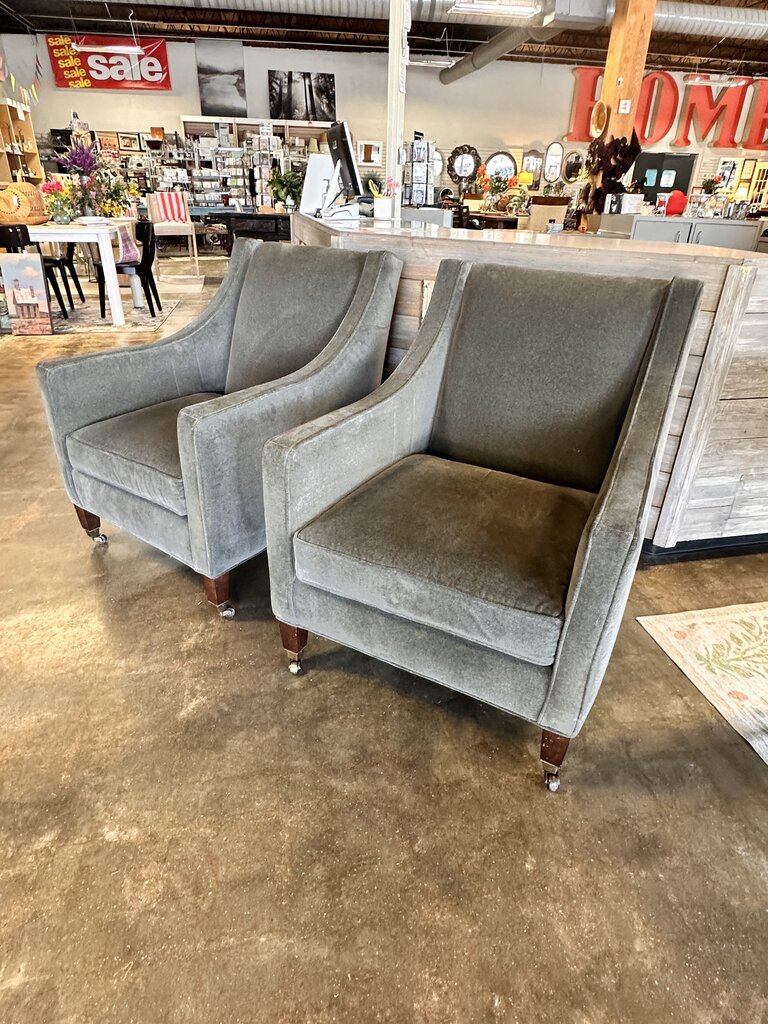 Lee Industries Velvet Club Chair