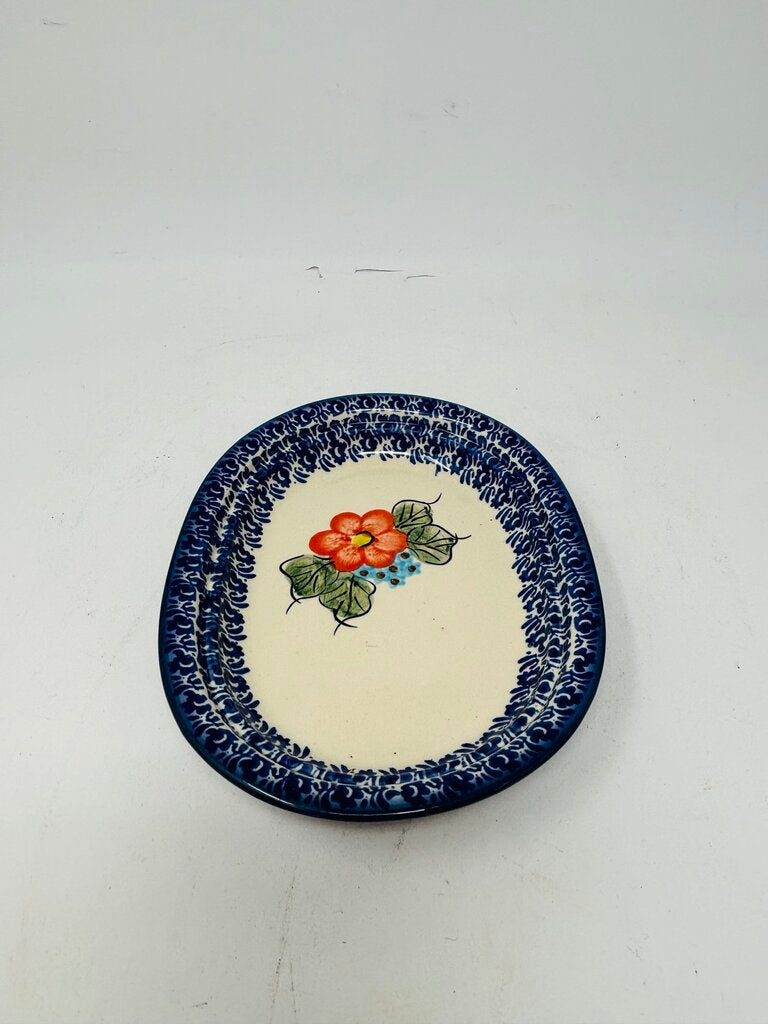 Poland Pottery Unikat Covered Butter Dish