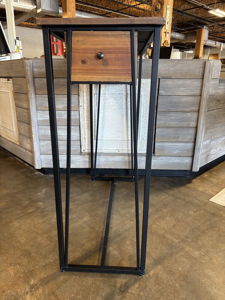 Wood/Metal 2 Drawer Console 39.5 X 15.75 X 40