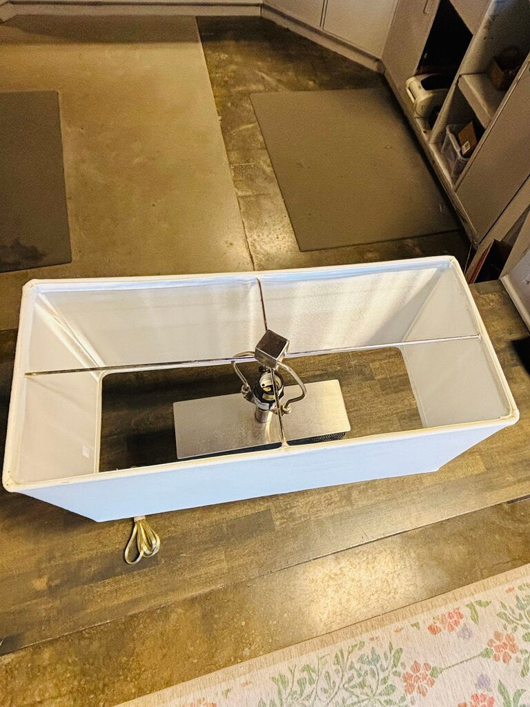 Faux Leather Block Lamp
