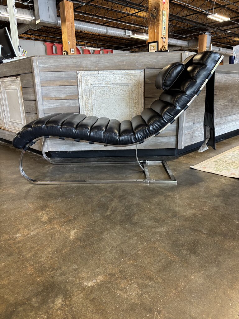 Houzz MCM Leather Chaise Lounge