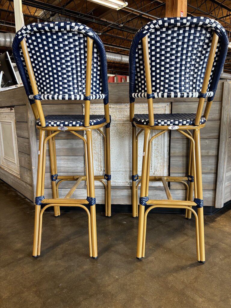 Purple Leaf Barstools Pair