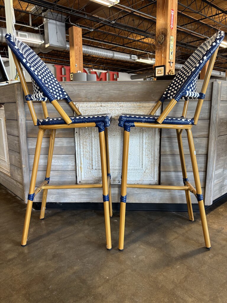 Purple Leaf Barstools Pair