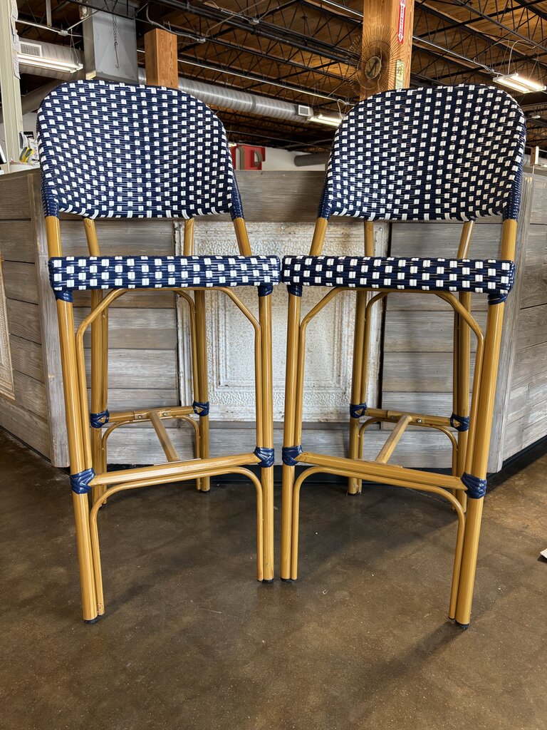 Purple Leaf Barstools Pair