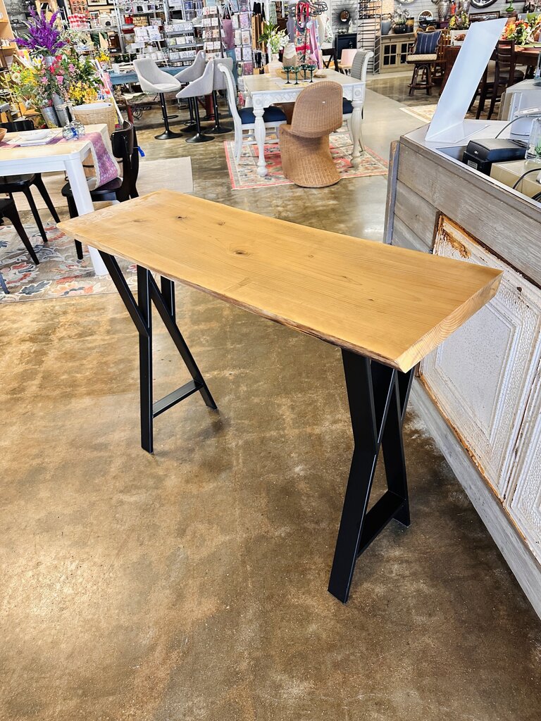 Live Edge Handcrafted Wood Console Table