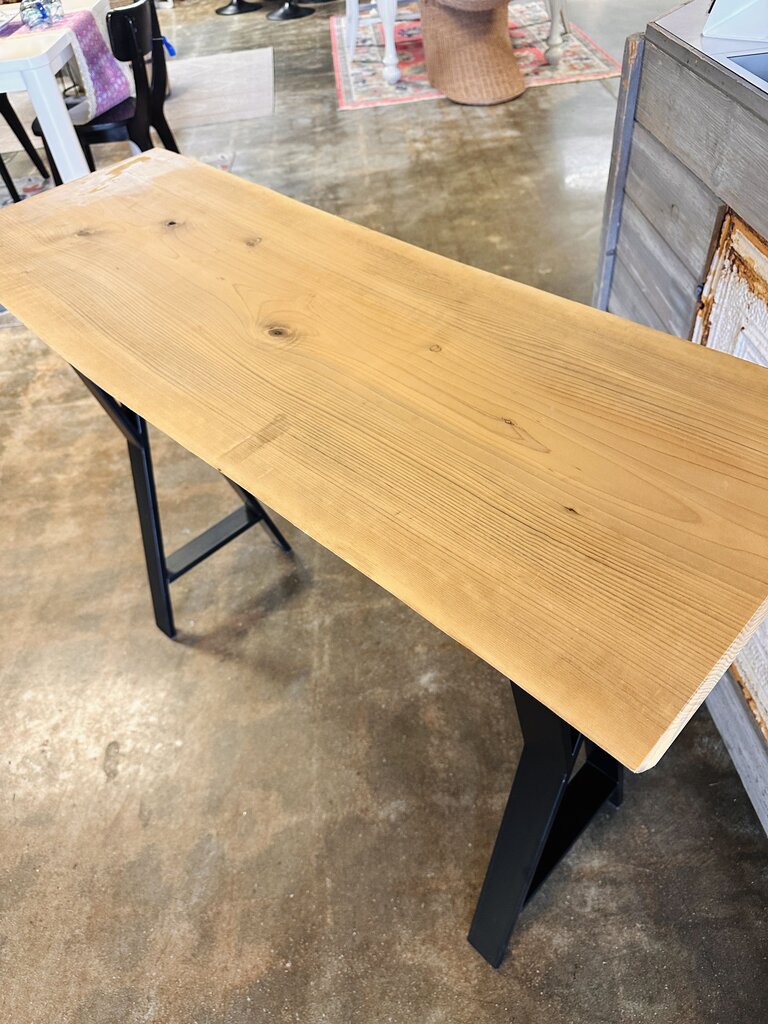 Live Edge Handcrafted Wood Console Table