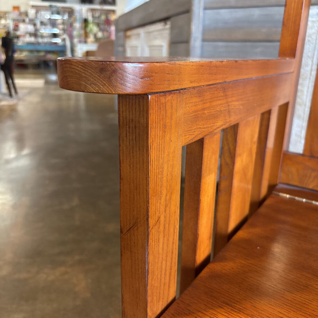 Mission Style Wood Bench with Storage 52 X 20 X 36