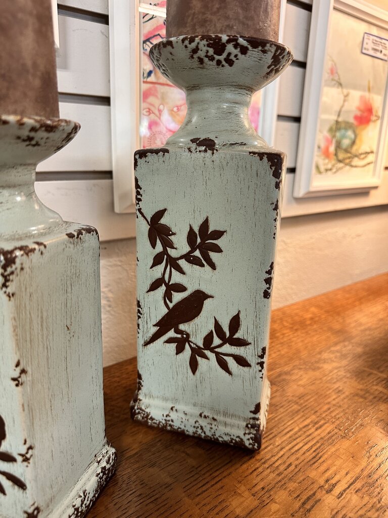 Set 2 Bird Candle & Holder