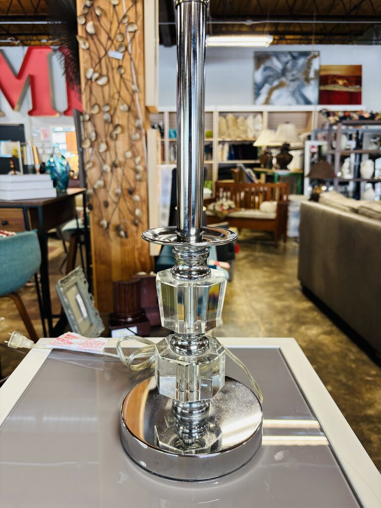 Acrylic/Metal Basae Column Lamp