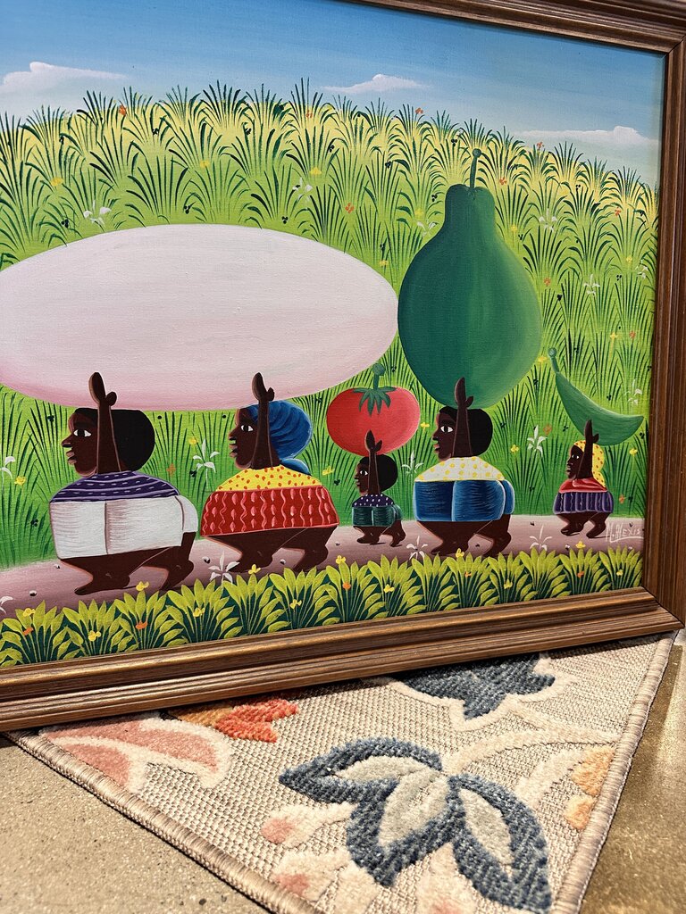 Framed Original Haitian Fruit Family
