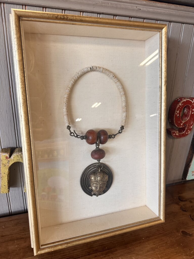 Shadow Box Beaded African Necklace