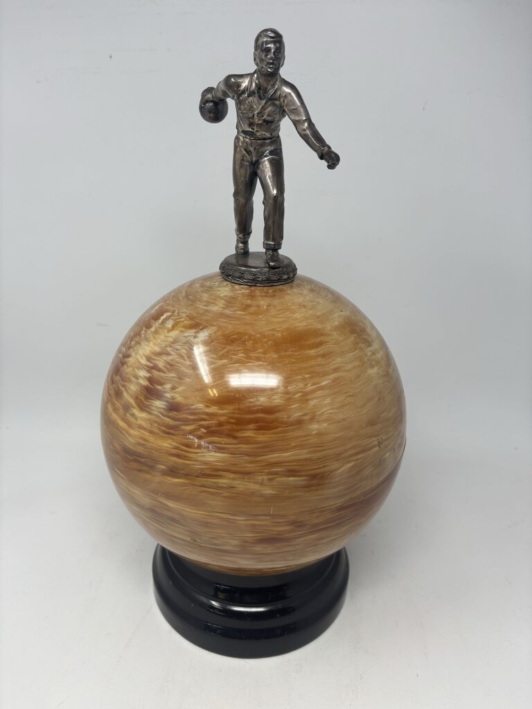 BowlingBall Trophy Liquor Dispenser and Shot Glass Set