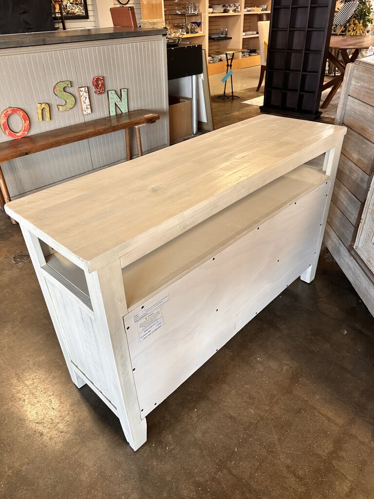 White Washed Media Cabinet