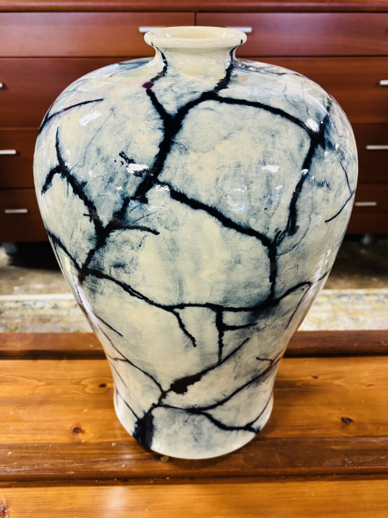Crackle Tall Vase