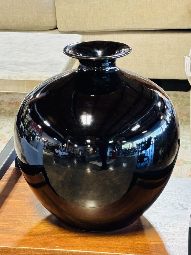 Large Black Vase