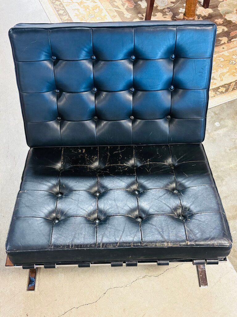 Barcelona Vintage Leather & Chrome Chair