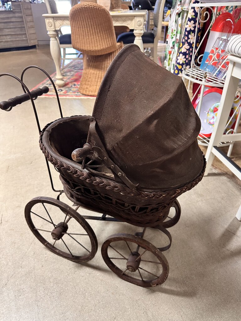 Wicker Vintage Baby Carriage