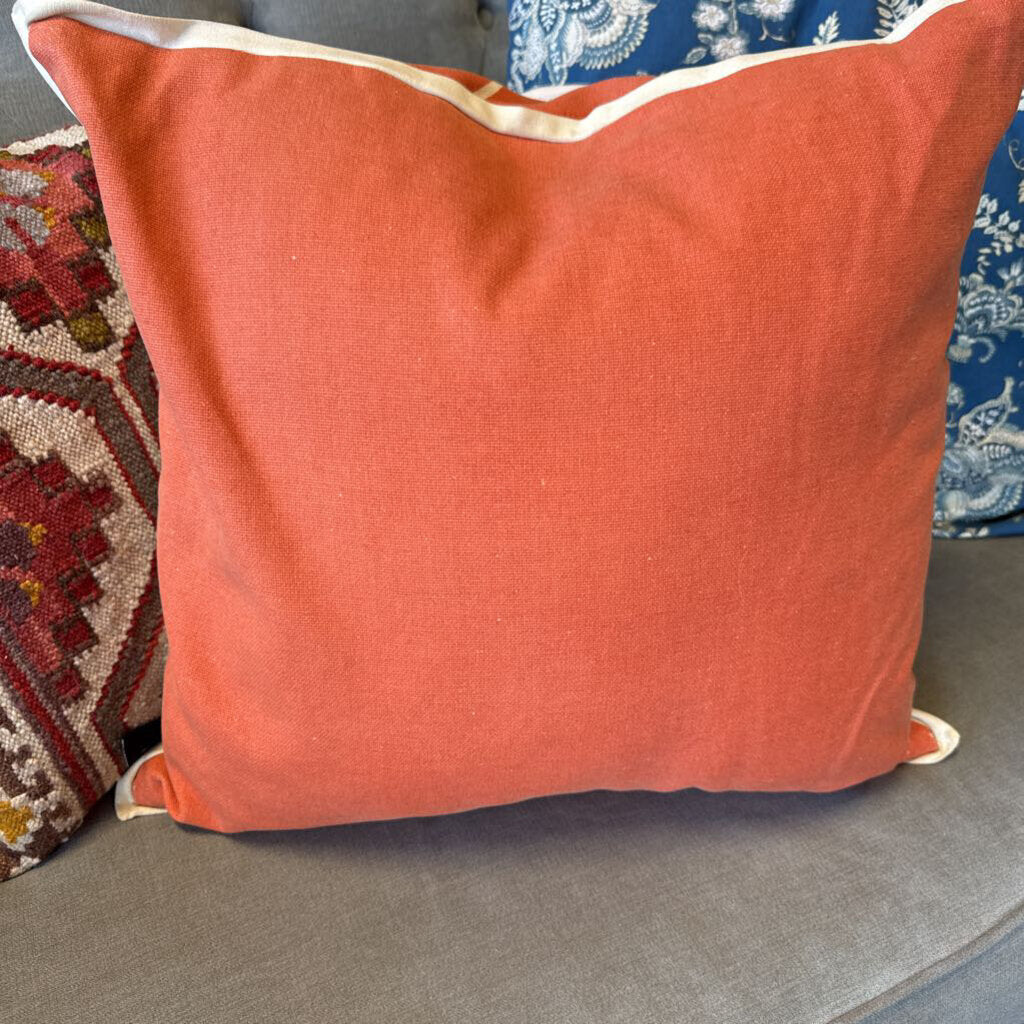 Silhouetted Bird On Limb Pillow