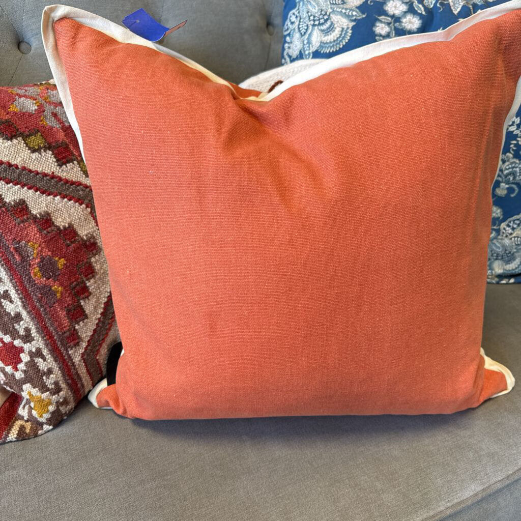 Silhouetted Bird On Limb Pillow