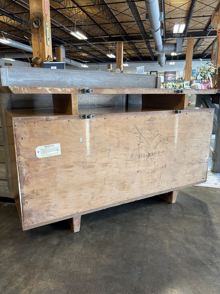 Vintage MCM Floating Top Dresser with Mirror 58 X 22.5 X 33