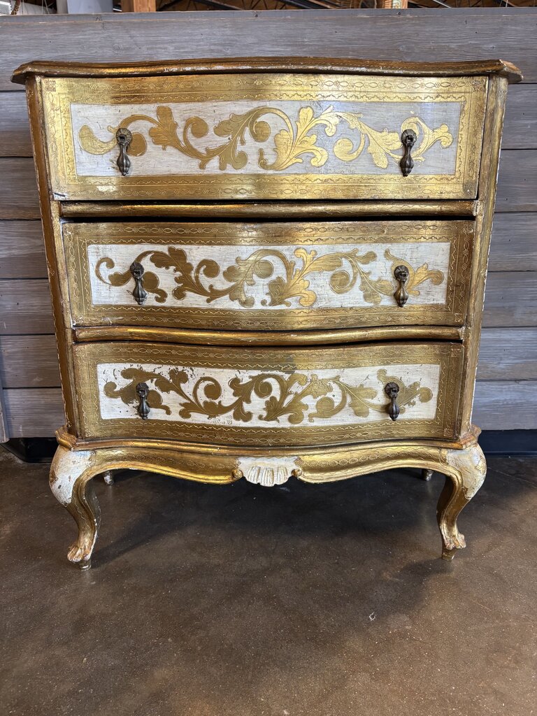 Vintage Florentine 3 Drawer Chest