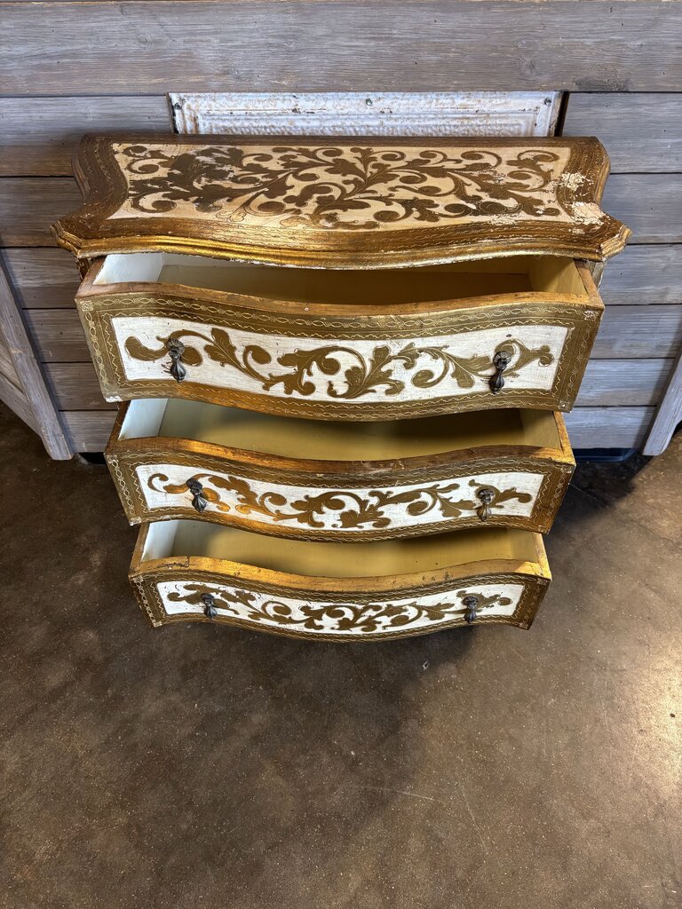 Vintage Florentine 3 Drawer Chest