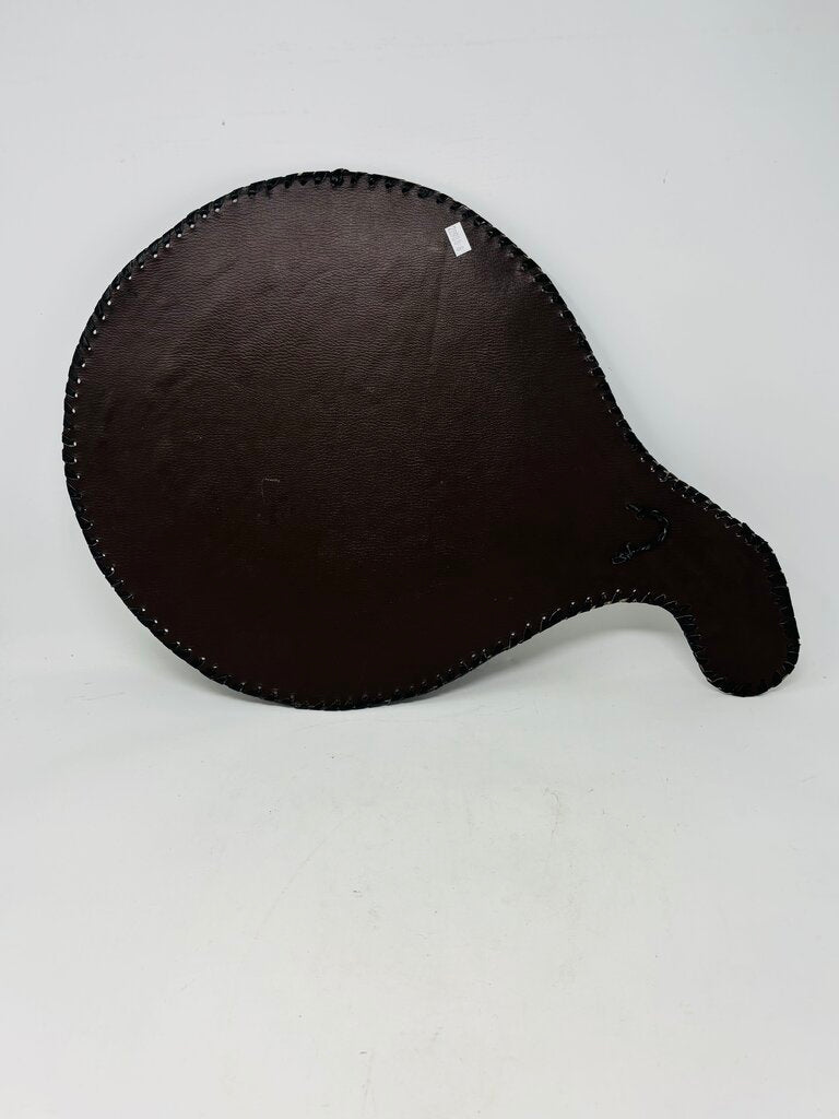 Handcrafted Leather Wrapped African Mirror