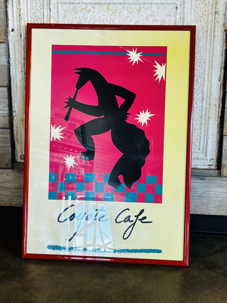 Framed Coyote Cafe Poster 18.25 X 26