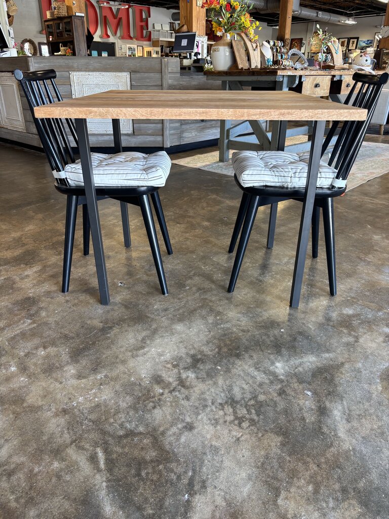 Box Frame Drop Leaf Table with 2 Chairs