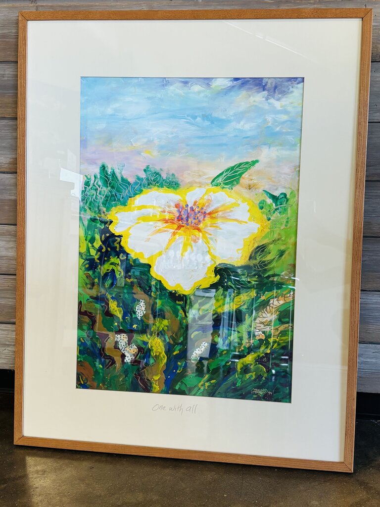 Flower Fingerpainted by Doug Greenwood 29.25 X 37