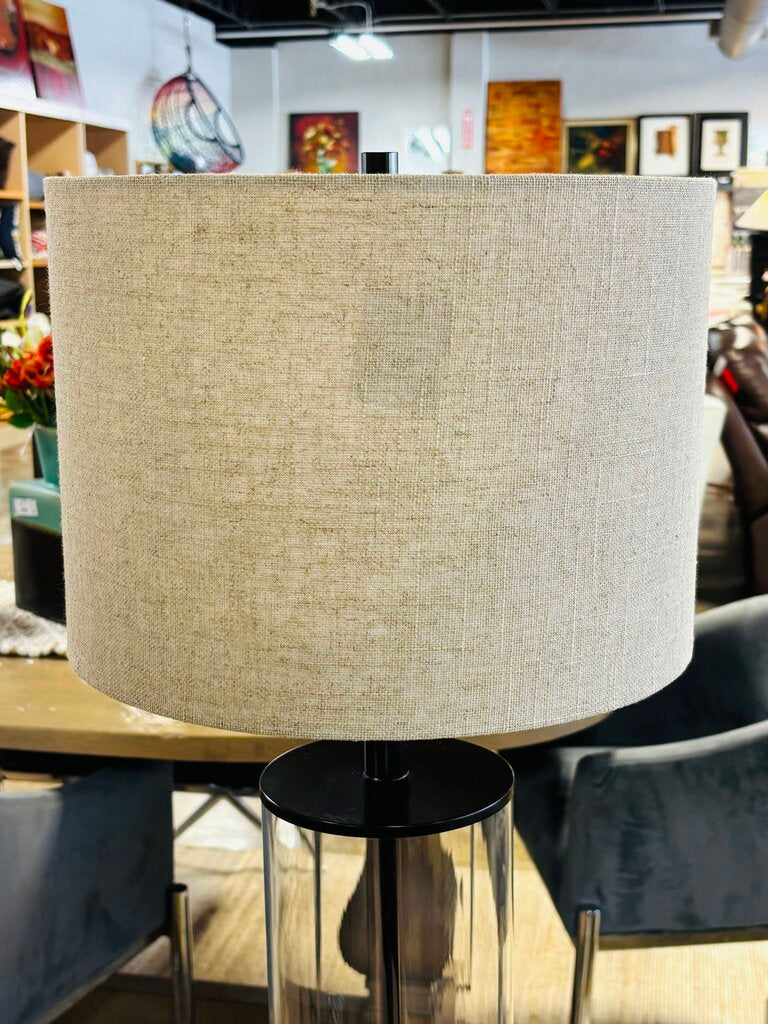 Glass Cylinder Table Lamp 27" Tall