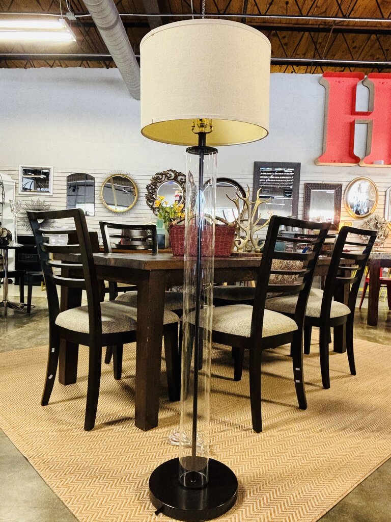 Glass Cylinder Floor Lamp