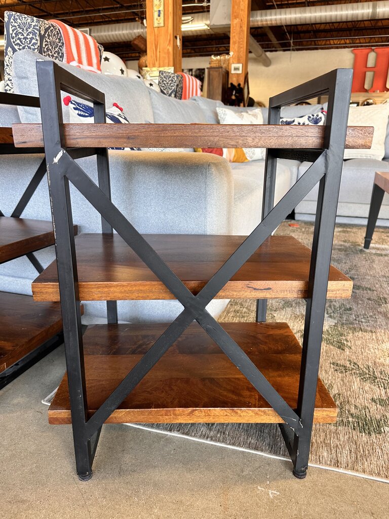 Wood & Iron End Table