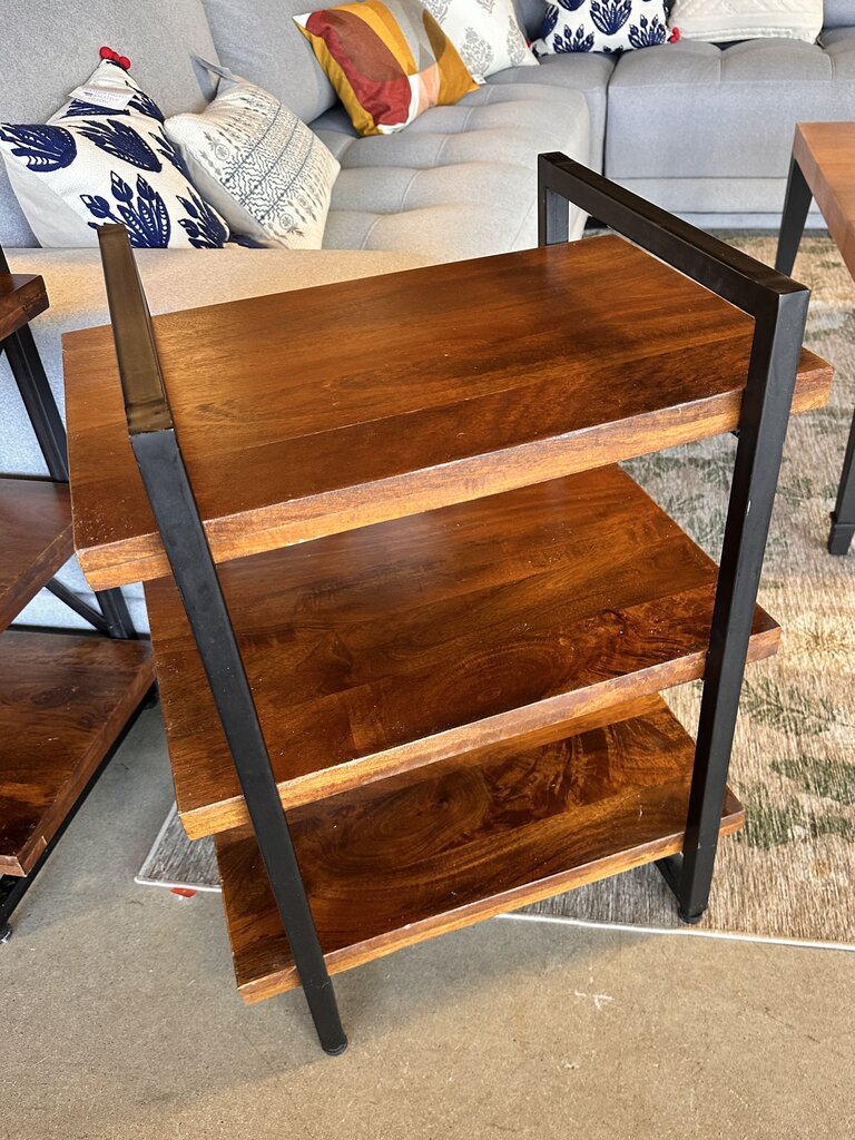 Wood & Iron End Table
