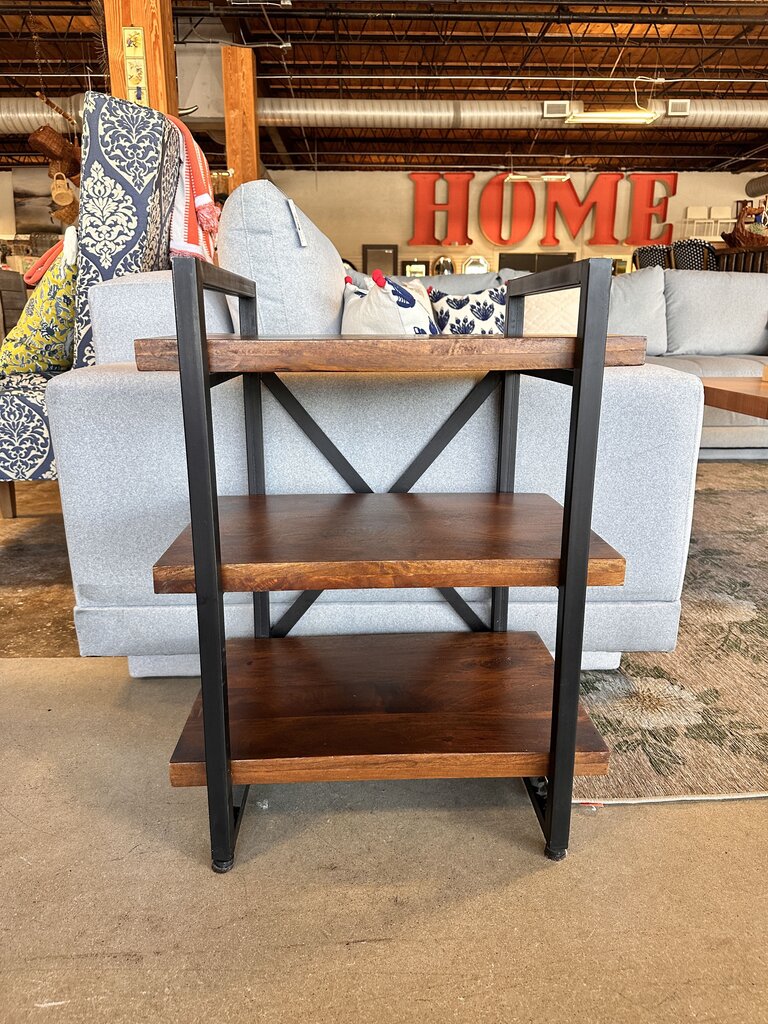 Wood & Iron End Table