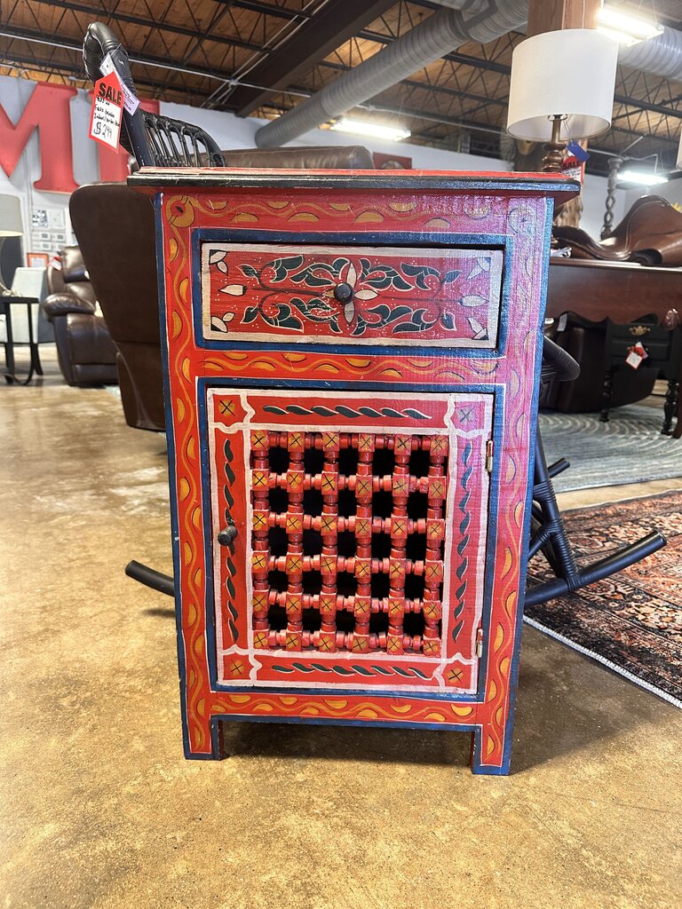 Moroccan Hand Painted Cabinet